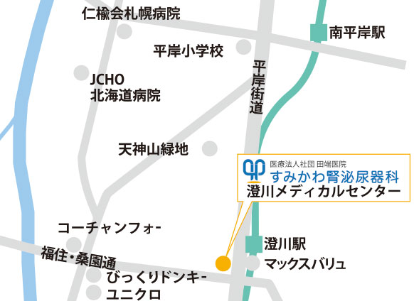 すみかわ腎泌尿器科への地図